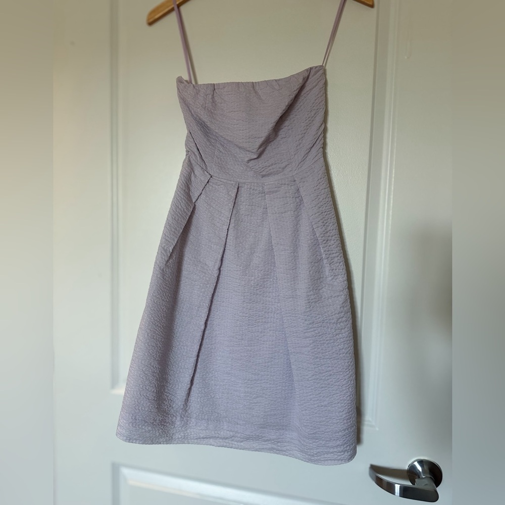 J CREW SIZE 0 strapless A line dress lavender